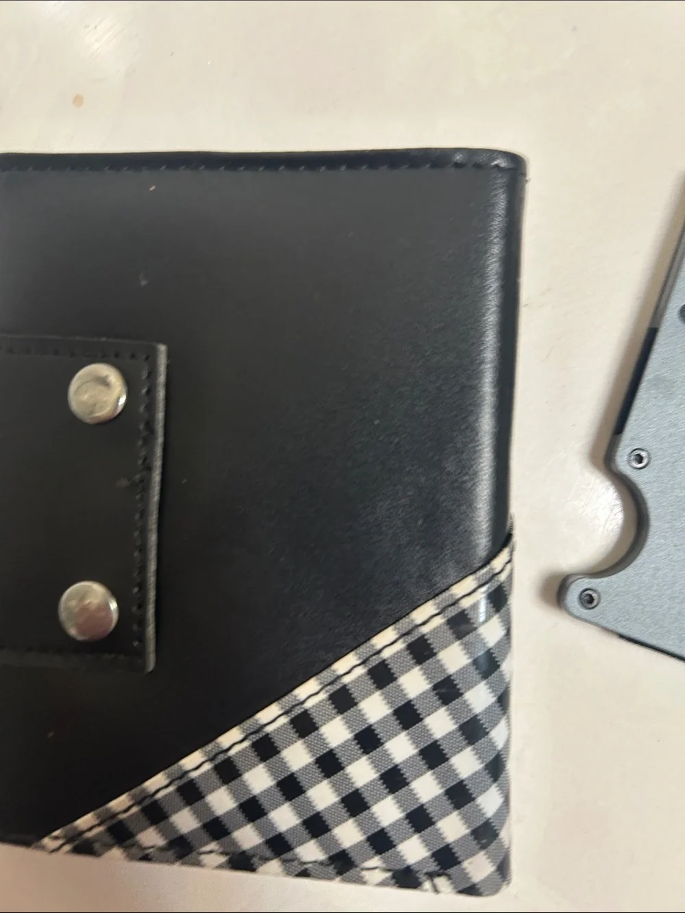 Chopper Black & White Plaid Wallet and Luffy money clip